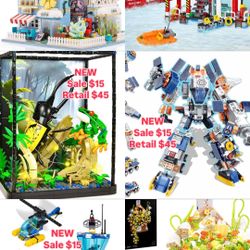 NEW Building Block Brick Sets $15-20