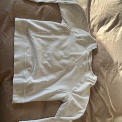 Lululemon White Long Sleeve Crewneck Sweatshirt