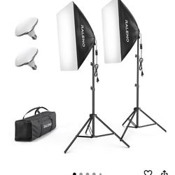 Raleno Studio Photography Lights SoftBox Set of Two Lights