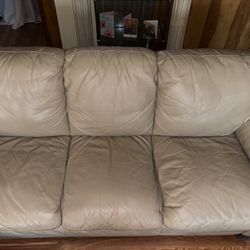 Beige Leather Couch | Price Negotiable