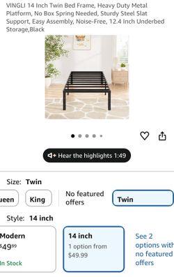 TWIN SIZE BED FRAME