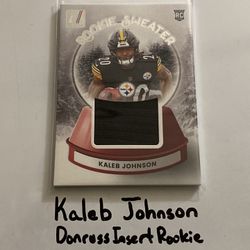 Kaleb Johnson Pittsburgh Steelers RB Donruss Short Print Insert Rookie Card. 