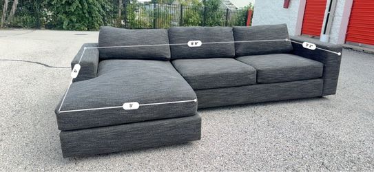 West Elm Dark Mix Color Gray Chaise Sectional – FREE Delivery