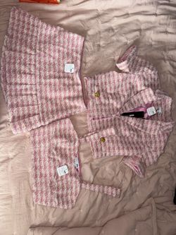 Fashion Nova pink 3 piece plaid set size small