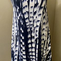 TART Tie Dye Black White Sleeveless Dress Sundress Soft Stretch Oversized Women's XS