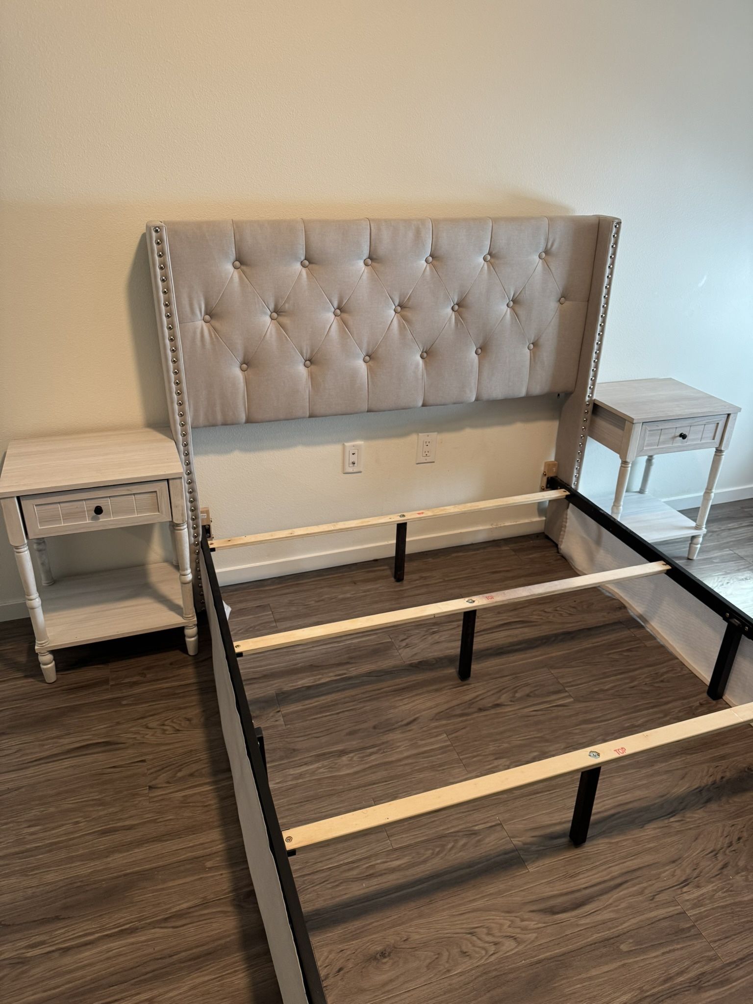 Full Bed Frame And Side Tables