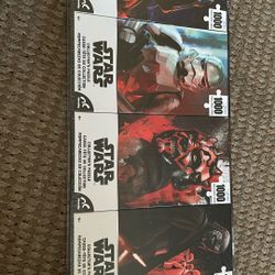 Brand new Unopened Star Wars FOUR Collectors puzzle