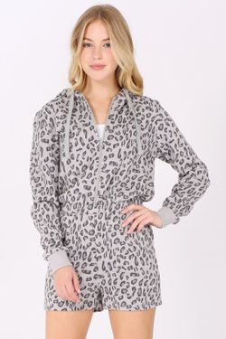 Fleece Animal Hoodie Romper Size S
