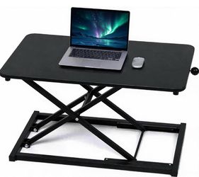 23.63 Inch Black Adjustable Height Standing Desk