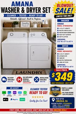 Amana Washer & Dryer Set