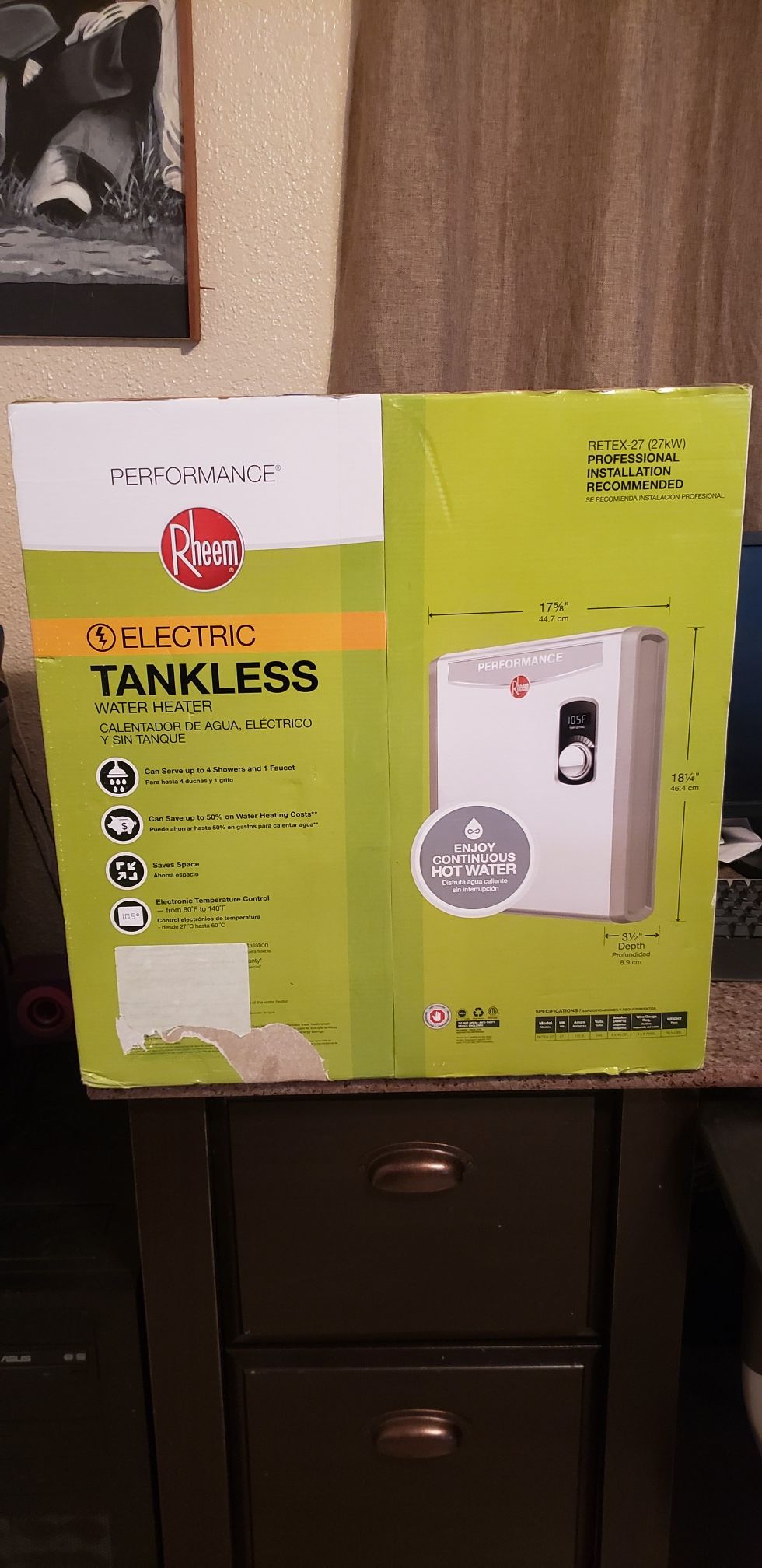 Rheem Tankless hot water heater