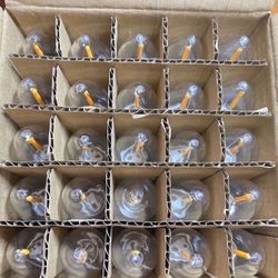 25 Pack C7 LED Christmas Light Bulb Shatterproof LED Bulbs E12 2700K Warm White