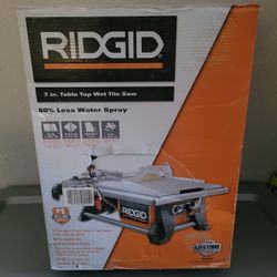 Ridgid 7in Wet Tile Saw $100 Firm 