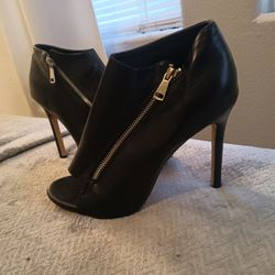 Black Peep Toe Heels
