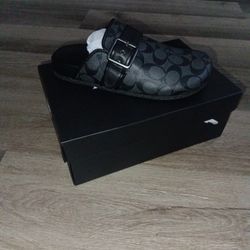 Coach Benjamin Signature Clog Slides (Unworn)