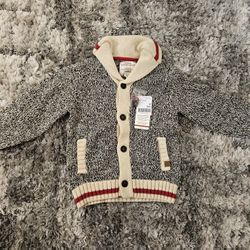 New Roots Cabin Cardigan With Elbow Patches - 5T