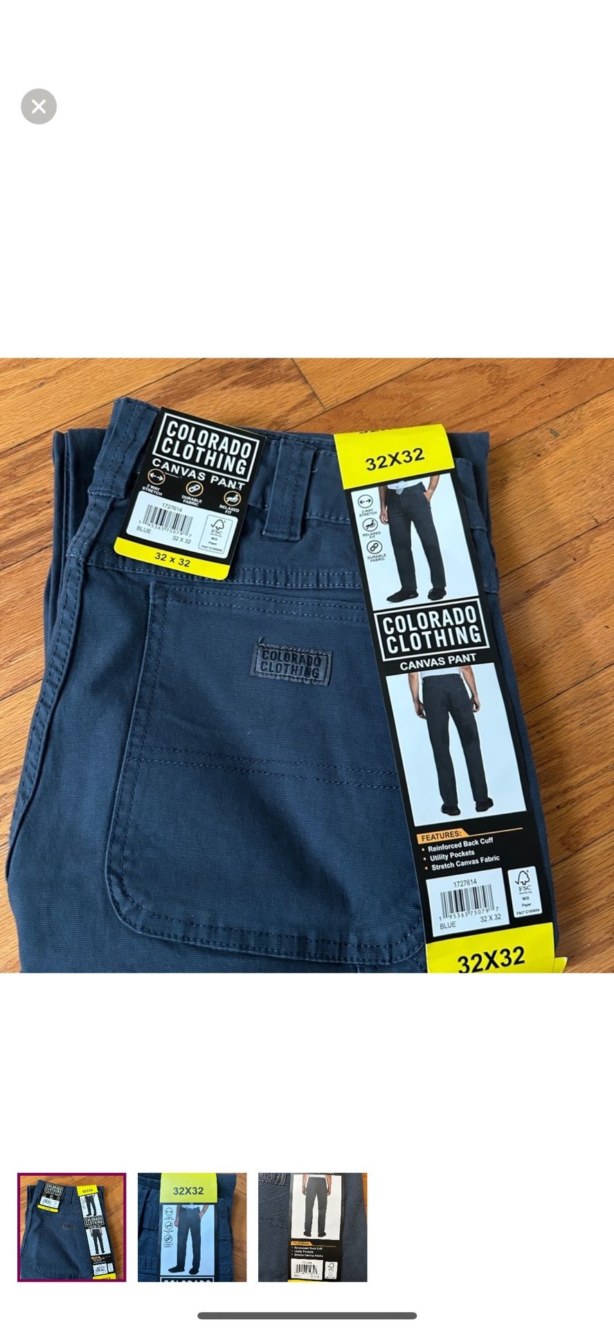 NWT Colorado Clothing men’s canvas pants Size 32x32