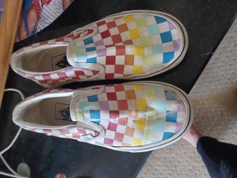 Rainbow Checkered Vans