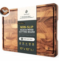 End Grain Acacia Cutting Board — Heavy‑Duty Butcher Block