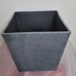 *** NEW LOW PRICE *** 14" Tall Gray Square Resin Planter @ Lasting Creations
