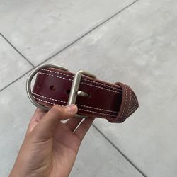 100% Leather Dog Belt