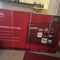 Brand New TCL 65’’ Roku TV