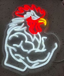 Rooster neon-sign