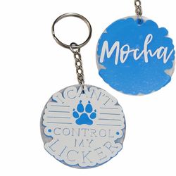 I Can't Control My Licker Keychain - Can Customize With Pet Name