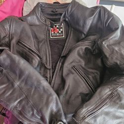 Zip Up Leather Race 🏁 Jacket