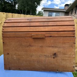 Antique Or Vintage Wooden Toy Chest. 