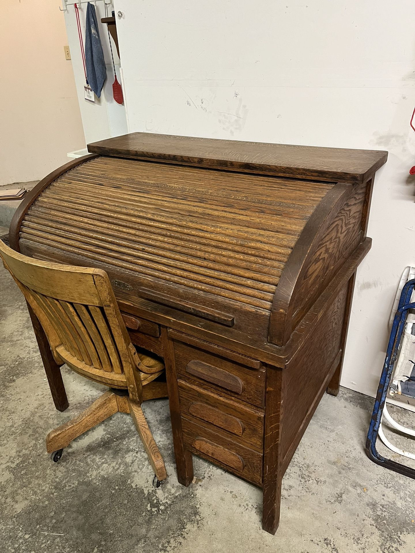 Antique Roll Top Desk