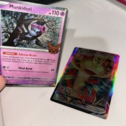 munkidori and meowth pokemon cards