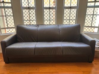 Faux leather couch