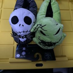 The Nightmare Before Christmas Oogie And Jack Glow In The Dark Slippers. 11/12
