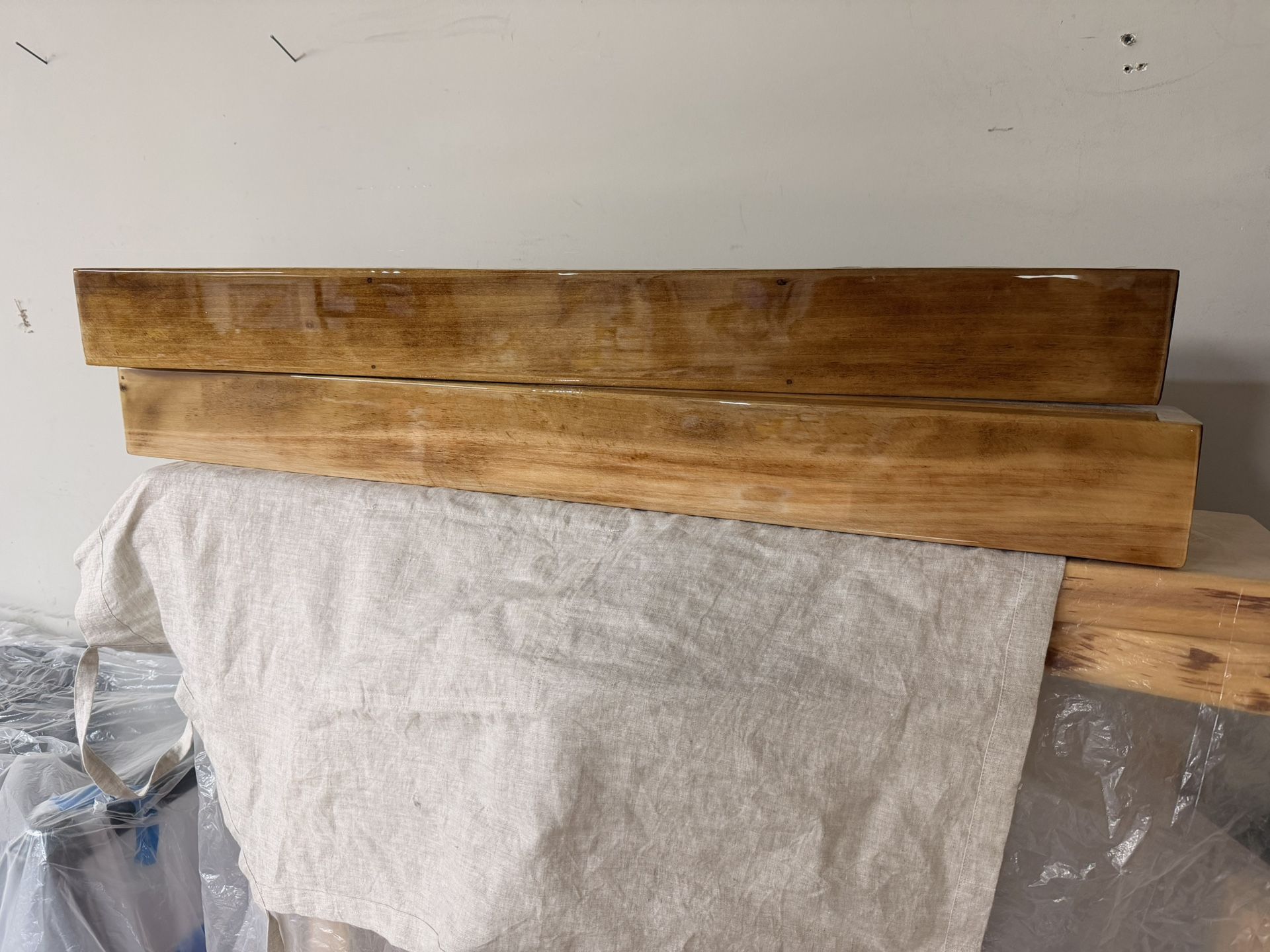 Epoxied Floating Shelves