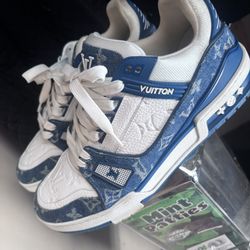 Louis Vuitton LV Trainer Low Monogram Denim