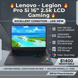 Lenovo - Legion Pro 5i 16" 2.5k LCD Gaming Laptop