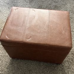 Brown Storage Ottoman / Footrest