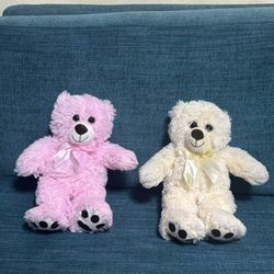 His & Her Set Of 2 Teddy Bear Stuffed Animal Plush For Girlfriend, Valentines Day, & Kids