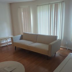 Biege Futon, Futon, Sofa, Couch 