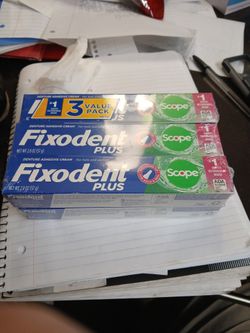 FIXODENT  PLUS WITH SCOPE LOT OF 2