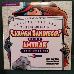 Rare Where in the World is Carmen Sandiego? The Great Train Adventure Amtrak CD, 1998, vintage
