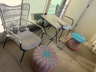 Café table and chairs