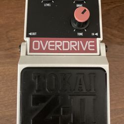 1980’s Tokai Guitar Overdrive Z2 Effect Pedal. Made in Japan. Excellent Condition. Works & Sounds Great. Pickup at kempsville library.