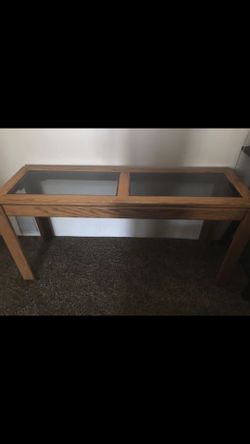 Sofa table, glass top