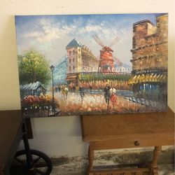 Oil painting Moulin Rouge