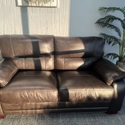 Leather Couch/Oversize Chair
