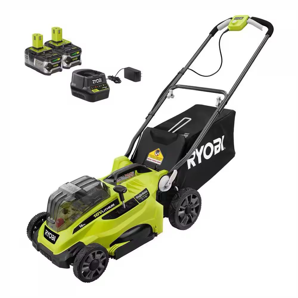 Ryobi Lawn Mower P1111 with Batteries & Charger