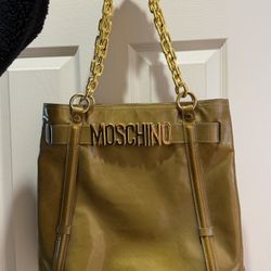 Gold Moschino Bag