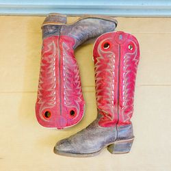 Tony Lama Men's Rosston Bonham Leather Buckaroo Western Boots R1027 Size 11 EE. Superior leather but needs polishing and sight cleaning.